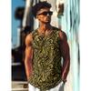 Men's solid color vest sleeveless round neck T-shirt daily sports fitness fashion round neck breathable short-sleeved T-shirt