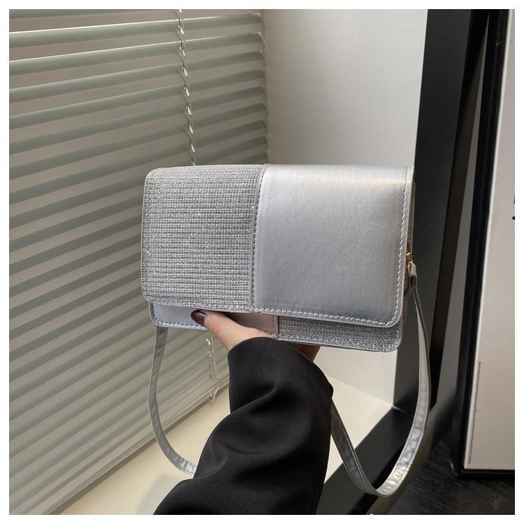 Summer Foreign Style Shiny Small Bag Women 2025 New Trendy Fashion Versatile Messenger Bag Versatile Small Square Bag Women