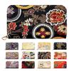 Bamboo Coin Case with Round Perfect for Elegant and with Floral and Round Patterns [leo&aoi] Nishijin-ori Zipper, Kimono, High-Quality,