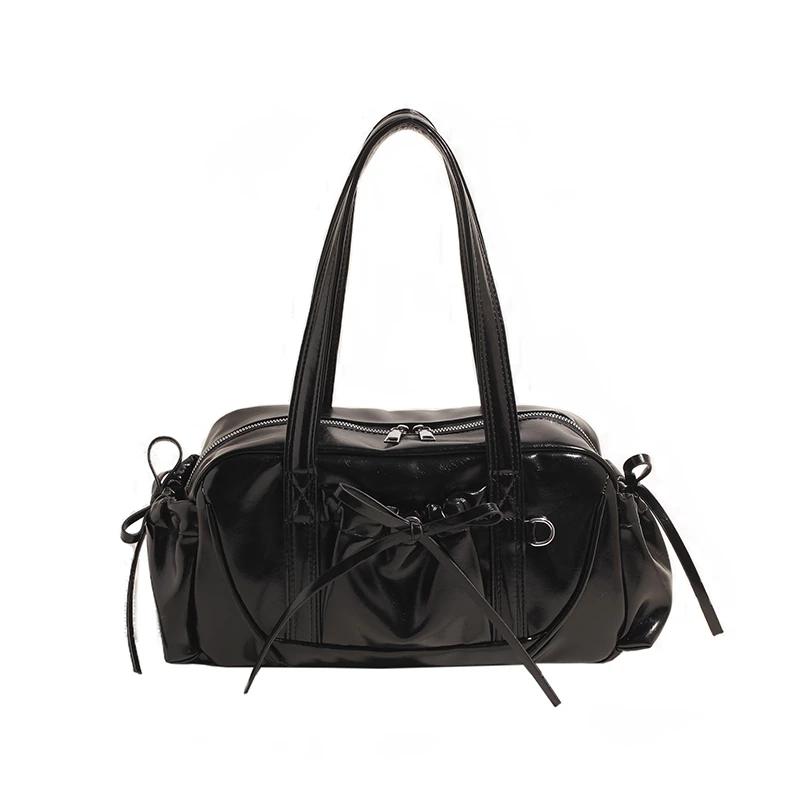 Geantă de umăr monocromatică feminină din PU, capacitate mare, versatilă și elegantă, stil nou