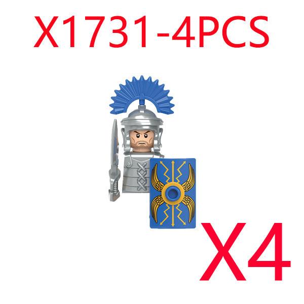 MOC Mittelalterliche Burg Grüner Drachenritter Figuren Bausteine Antiker Römischer Soldat Waffe Schild Kriegspferd Jungen Spielzeug Geschenk K149