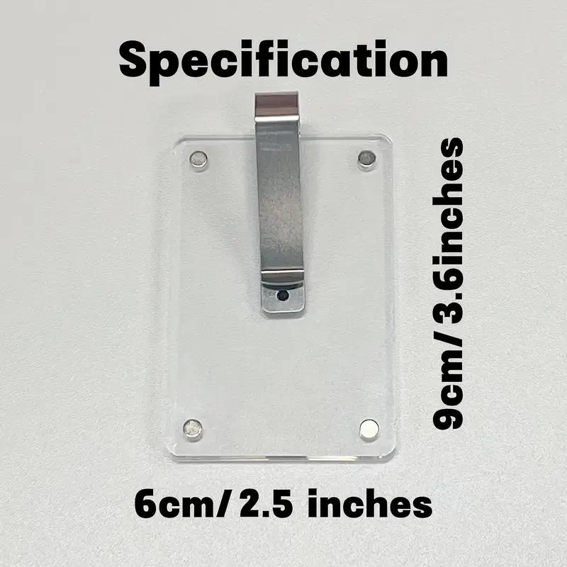 2 Pc Acrylic Car Clip Refrigerator Magnet Photo Frame Diy Photo Wall Multifunctional 3 Inch Magnet Photo Card Display Stand