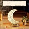 Bedroom Crystal Touch Dimming Night Light Girls Room Home Decor Aesthetics USB Bedside LED Ambient Table 3D Moon Lamp