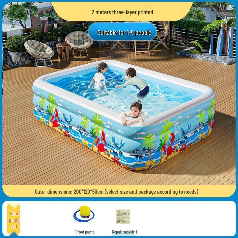 Extra Thick Inflatable Pool for Home Use - Super Large & Durable for Kids, Adults, Babies & Infants