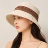 Fisherman's Hat Women's Spring Foldable Sun Hat Summer Color Block Sunscreen Hat