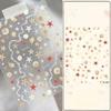 Colorful Shell Luster Starfish Scrapbook Journal Stickers 3D Embossed Cute Sea Star Decals for DIY Self-Adhesive Manicure Charms