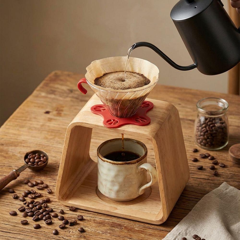 Solid Wood Filter Cup Holder Vintage Filters Rack Portable Coffee Holder  Restaurant