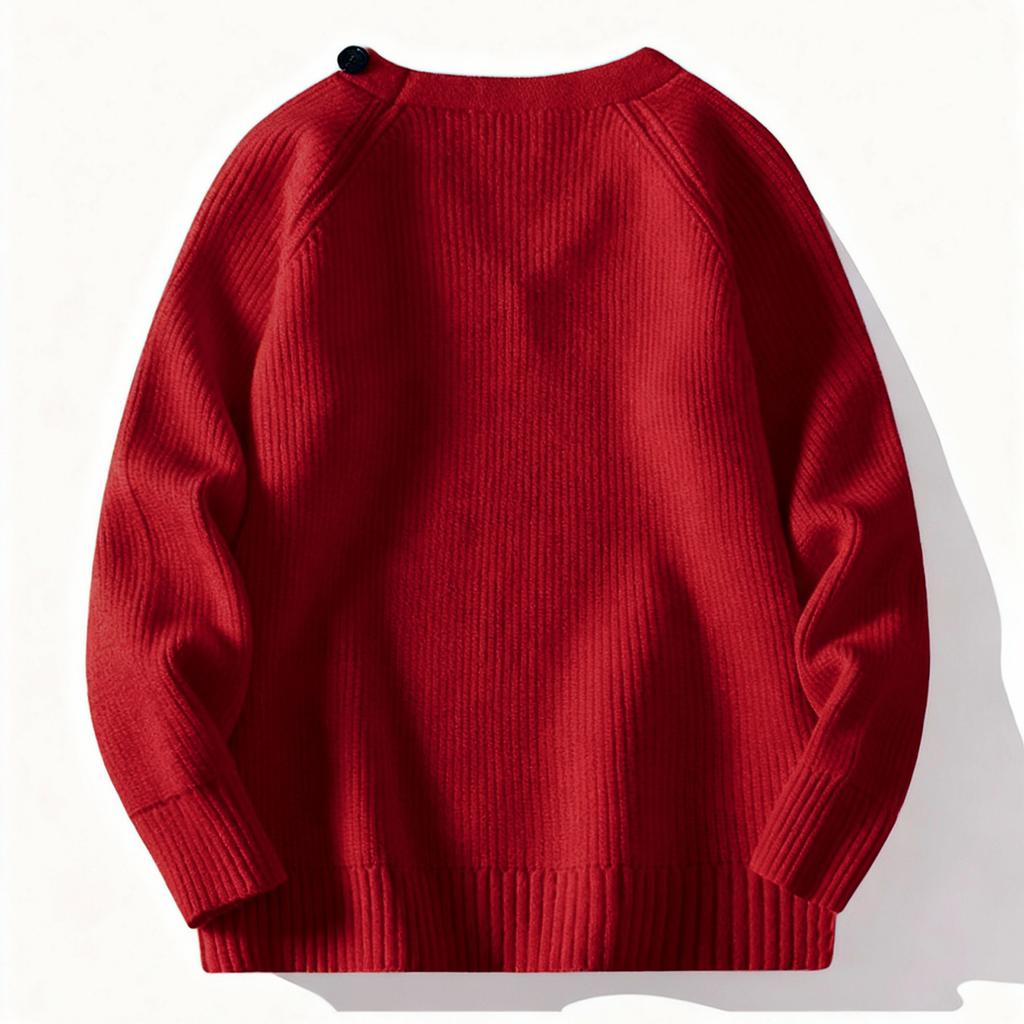 Men's  Fashion  Knitting  Pullover  Long Sleeves  Loose  Round Neck  Sweater