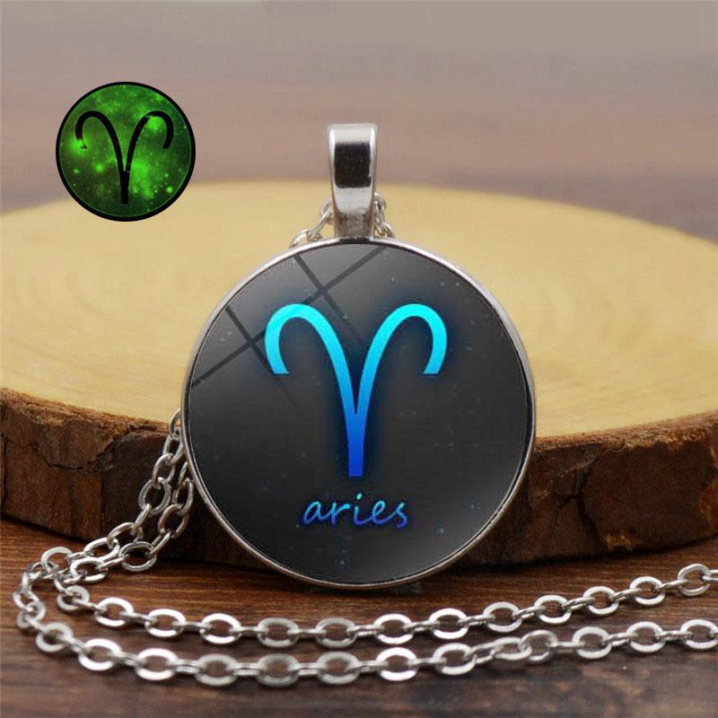 New Accessories Twelve Constellations Time Luminous New Luminous Pendant Necklace