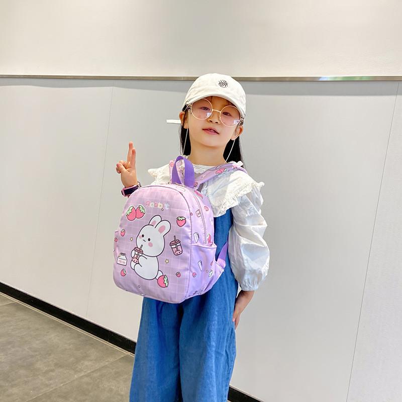 Cute Rabbit Pattern Oxford Cloth Backpack For Children Ideal For School And Playtime