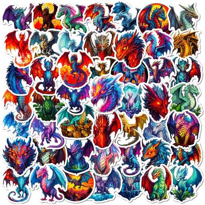 50 Pterosaur Of Fire Stickers Wings Of Fire Pterosaur Of Fire Stickers Diy Notebook Graffiti Children'S Stickers