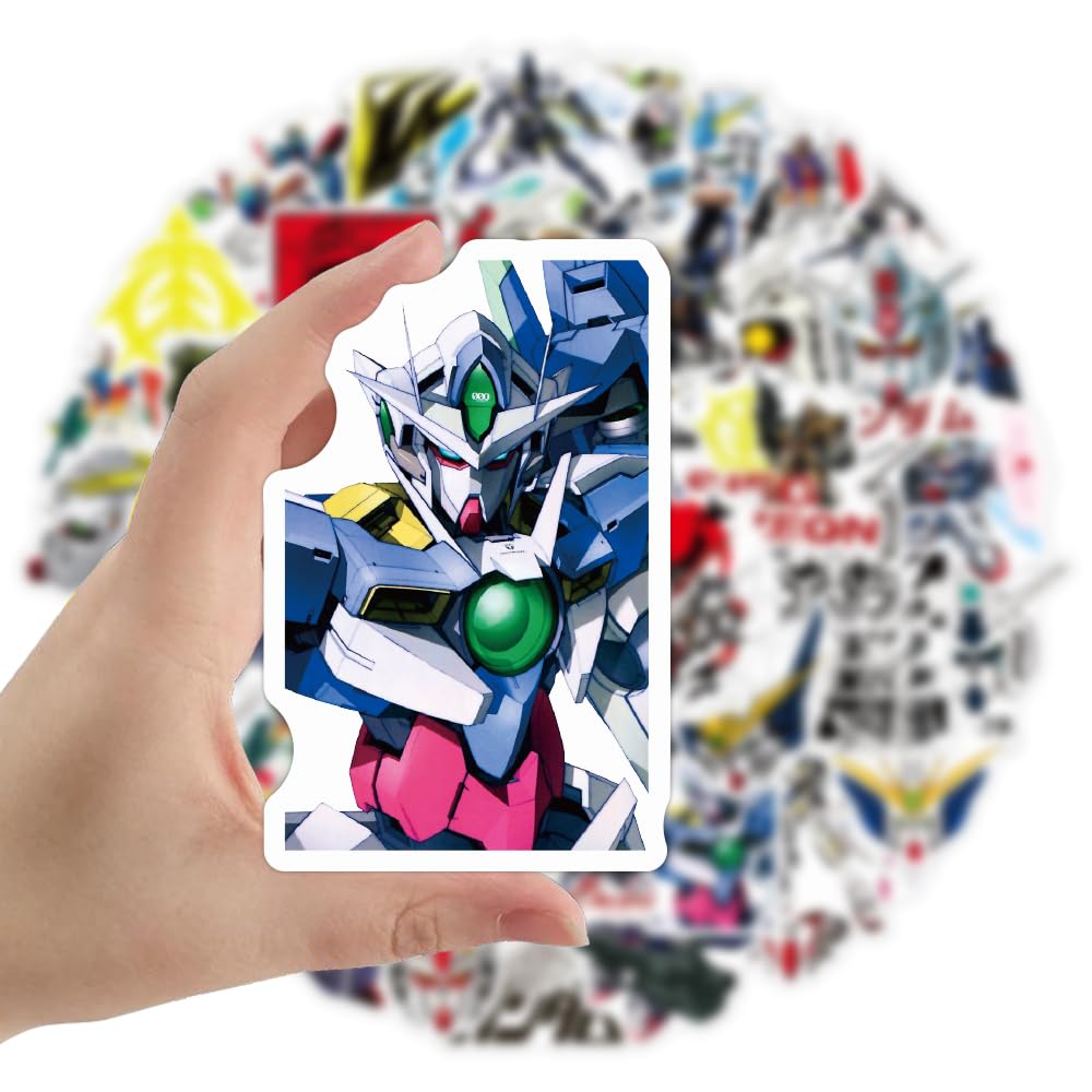 Sada nálepek Gundam 50 kusů Robot akční figurka Sada nálepek pro roboty Vhodné pro cyklistickou přilbu na notebook atd.