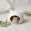Keramik Hamsterhaus, Sommer Bärenförmiger Hamster Versteck Höhle, Kleintier Lebensraum Bett Dekoration für Rennmäuse, Mäuse, Meerschweinchen, Zwerghamster