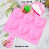 6-Cavity Diamond Heart Silicone Mold for Baking Non-Stick Valentines Day Chocolate Bomb Mold Heart Shaped Candy Soap Tray