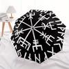 Viking Vegvisir Compass Norse Symbol Sticker Decal Waterproof & Weatherproof  (Black)Umbrella, Portable 3-Fold Compact Umbrella