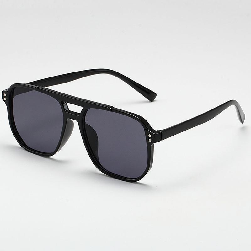 

Vintage Men Women Big Sunglasses Men Square Shades Unisex Sun Glasses Black Lense Male Female Sunglasses Uv400 as the picture