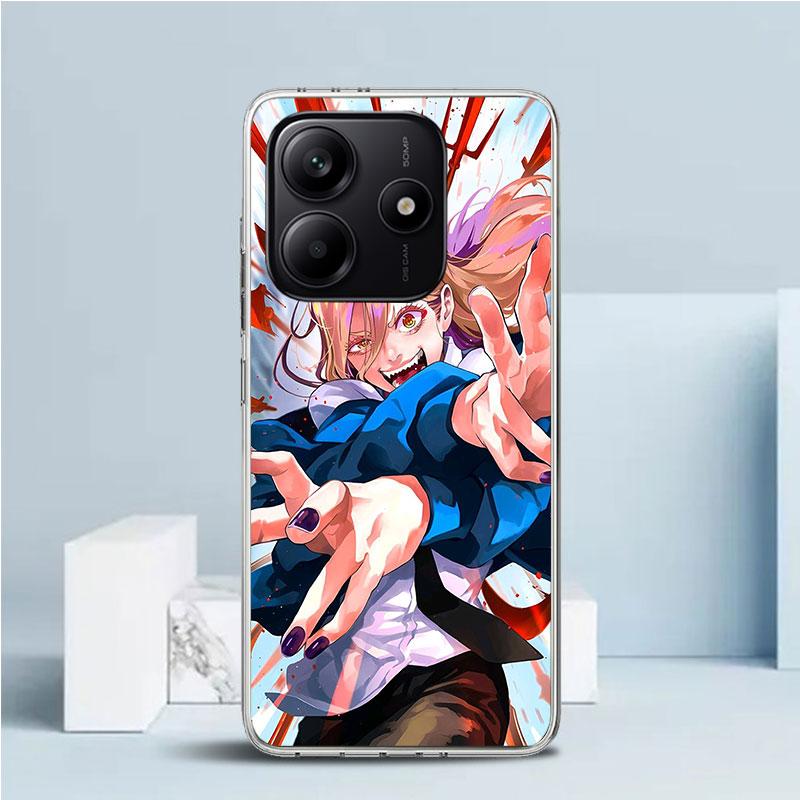 C-Chainsaw Mans Power Phone Case For Xiaomi Redmi Note 15 14 14S 13 12S 12 Pro Plus 11S 11 11T 11E 10S 10 + Soft TPU Back Cover