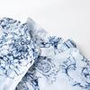 2026 Spring Women's Blue & White Porcelain Stand Collar Long Sleeve Shirt, Chinese Style, Slim Fit, Pure Cotton