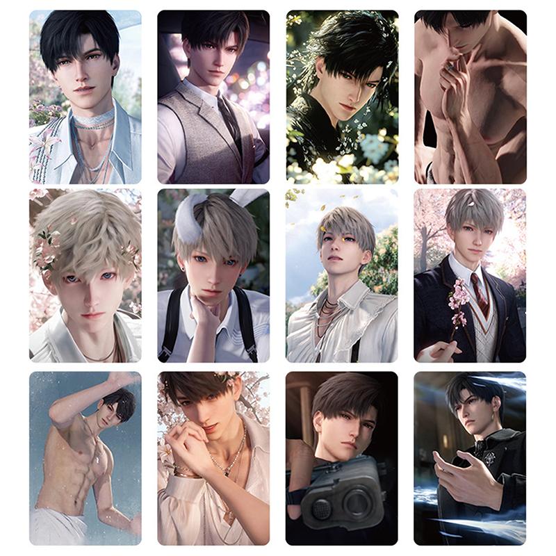 50 Pcs/Set Love And Deepspace Game Laser Lomo Card Caleb Sylus Zayne Xavier Characters Hd Photocard Fans Collection Cards