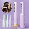 2-in-1 Mini Travel Hair Styler Wireless USB-C Rechargeable Curling & Straightening LCD Comb Auto Shutoff for Travel Beauty Hair Tool