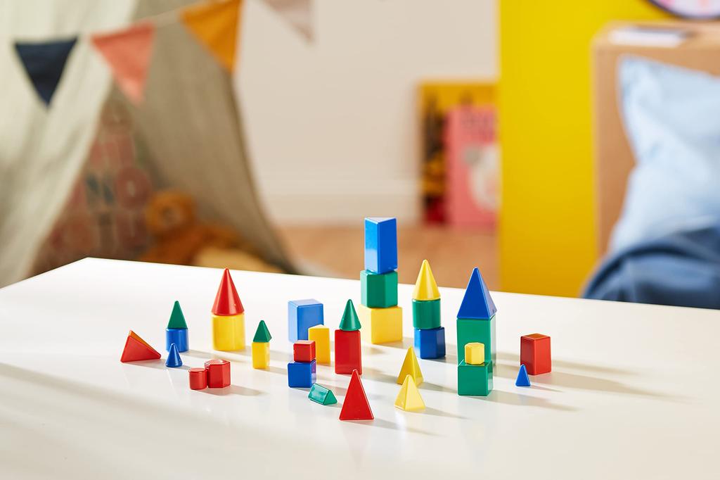 Learning Resources Mini GeoSolids(R) 3D Geometric Blocks, Plastic, LER 0913