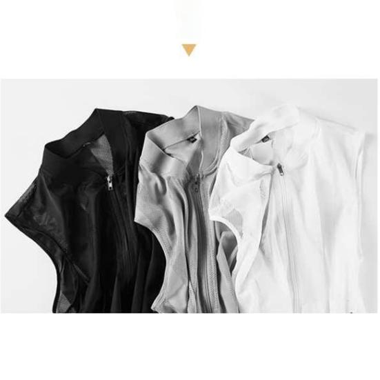 Gilet Estivo in Rete da Uomo Asciugatura Rapida Traspirante Multitasche Giacca Senza Maniche per Esterno Pesca Escursionismo con Tasche con Zip