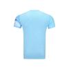 Li-Ning V-Neck Logo Comfortable Breathable Versatile Straight-Cut Short Sleeve T-Shirt Unisex Tops Moon-White Blue AAYV031-5