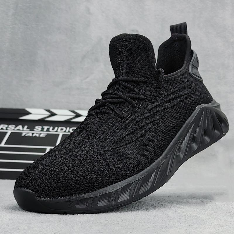 Large size fly-woven men's shoes casual blade shoes casual lazy shoes fashion fish scale shoes