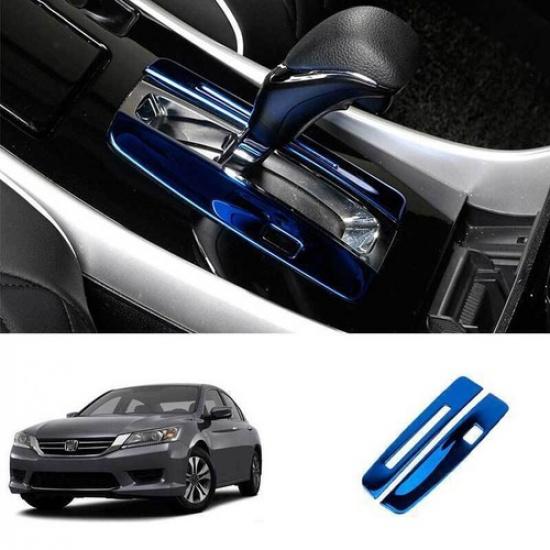 Blue Titanium Center Console Gear Shift Panel Trim For Honda Accord 2013-2017