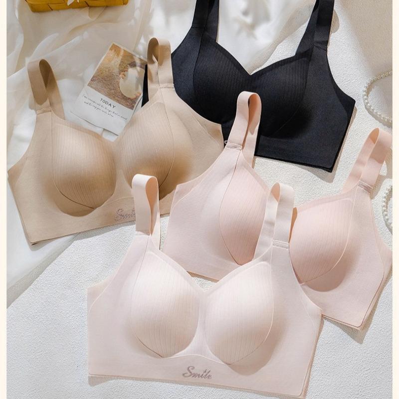Seamless Foundation Skin‑Tone Tank‑Style Bra,Minimizer Push‑Up Plus Size Brassiere,Gather Side Fat for Large Bust Women