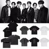 Camiseta Kpop BTS ARIRANG Álbum 2026 Estilo Pop-Up Japão Preto Lavado Manga Curta Estampada Camiseta Oversized Retrô Streetwear para Army