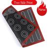 Aomily Silicone 30x40cm Two Sided In One Printing Macaroon Puff Baking Mat Non Stick Pastry Oven Cake Perforated Sheet Liner Mat