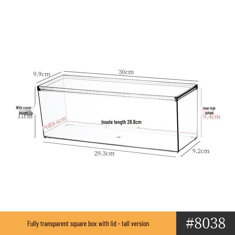 Clear Acrylic Jewelry and Cosmetics Storage Box with Lid