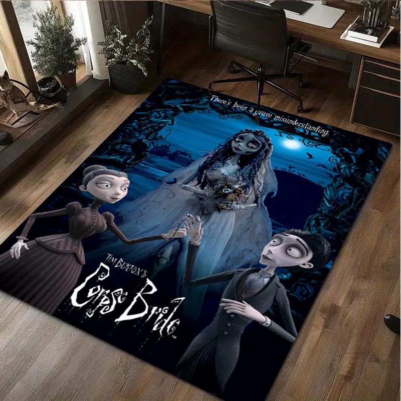 1Pc Corpse Bride Print Rug - Computer Chair Area Rug home decoration Carpet For Living Room Bedroom Flooring Mat