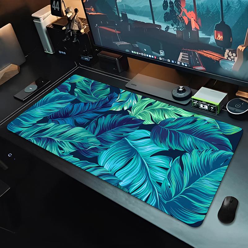 Green Tropical Plants Desk Mat Mousepad Computer Deskmat 300x800 Mouse Pad Kawaii Office Accessories Pc Table Rug Xxl Mouse Mats