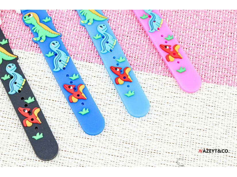 3D Cartoon Dinosaur Kids' Waterproof Quartz Watch - Boys & Girls Trendy Electronic Wristwatch