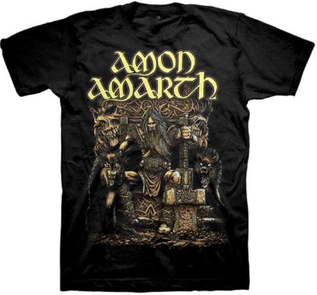 Amon Amarth - Mens Thor Oden s Son Cotton Black T Shirt Full Size AG283 S разноцветный