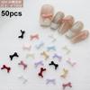 Mixed Cute Mini Colorful Resin Line Bowknot Bow Tie Ribbon Nail Art Decorations DIY Manicure Rhinestones Accessories