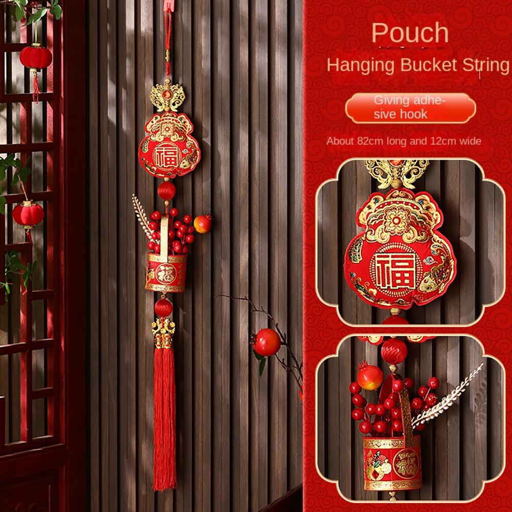 Glückliche Hängeglocke Dekor Rot Glückliche Hängequaste Neu Neues Jahr Anhänger Frühlingsfest