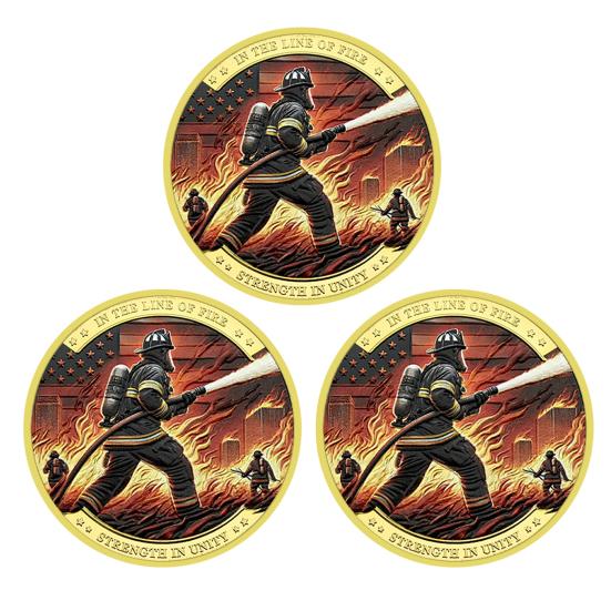 1 szt./3 szt./5 szt. Pamiątkowa moneta strażaka Pamiątkowa moneta strażaka z wydziału ratunkowego Lekka kolekcjonerska moneta strażaka na dzień szefa Pracownik