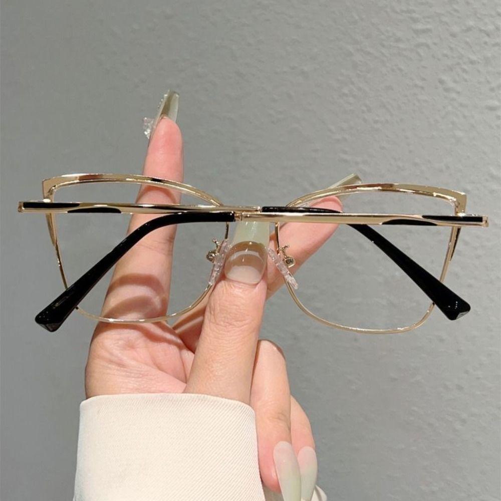 Transparent Square Frame Myopia Glasses Retro Large Frame Eyewear Anti-blue Light Glasses  Student