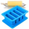 Silicone Butter Mold with Airtight Lid 4 Cavities Food Grade Homemade Butter Making Mould Refrigerator Storage Box Food Container Kitchen Supplies