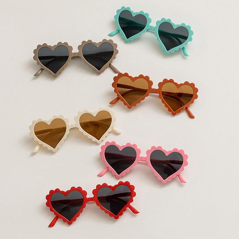 Heart Shaped Sunglasses For Children Boys Girls Ultraviolet-Proof Sunglassese Outdoor Cute Cartoon Eyewear
