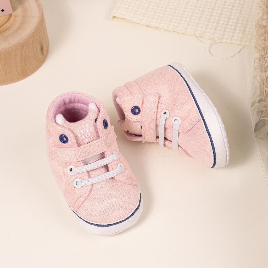 Infant Velcro High-Top Non-Slip Breathable Walking Shoes