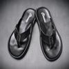 2024 Summer Cowhide Leather Sandals Men's New Men's Leisure Beach Slippers Men's Breathable Leisure Flip Flops Men's Shoes