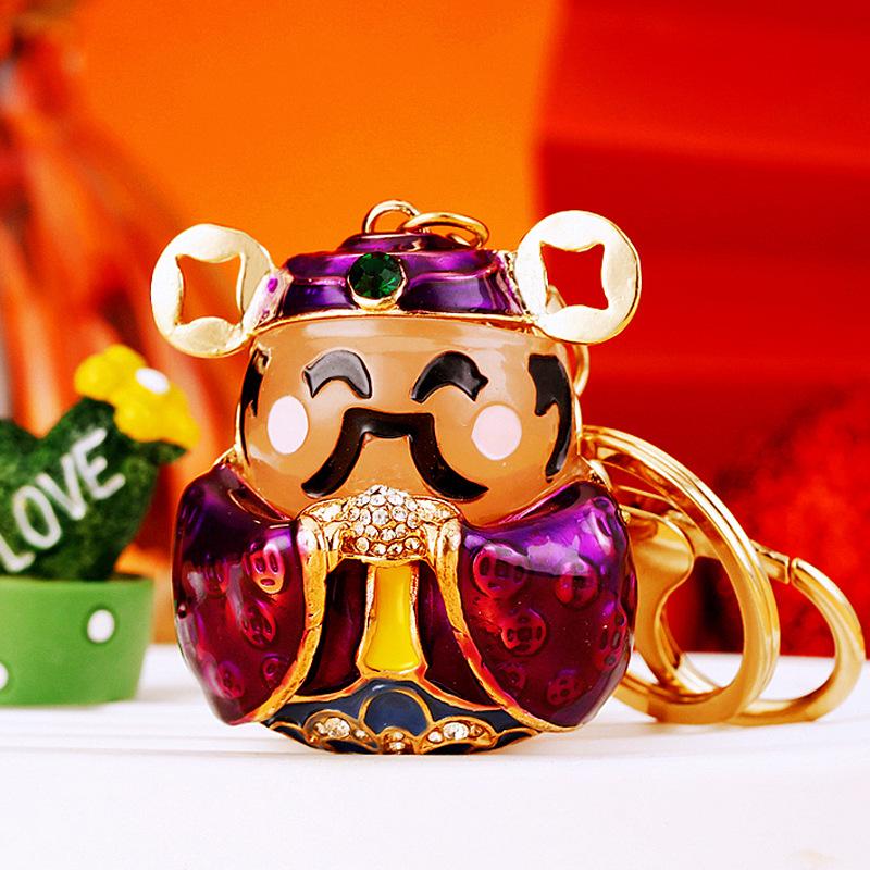 Diamond inlay, fortune bag, car keychain, women's handbag pendant, metal keychain ring, Christmas gift, Stocking stuffers, Valentine's Day gift