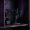 Black Matte Bat Sculpture 3D Printed Figurine, Gothic Sculpture, Spooky Halloween Fireplace Decor Tabletop Ornament for Home Shelf Desk Decoration