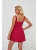 European Summer Strapless Lace-Up Solid A-Line Mini Dress