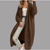 Mid-Length Lazy Style Casual Knit Cardigan Women Spring Autumn Winter Loose Versatile Long Sleeve Sweater Coat