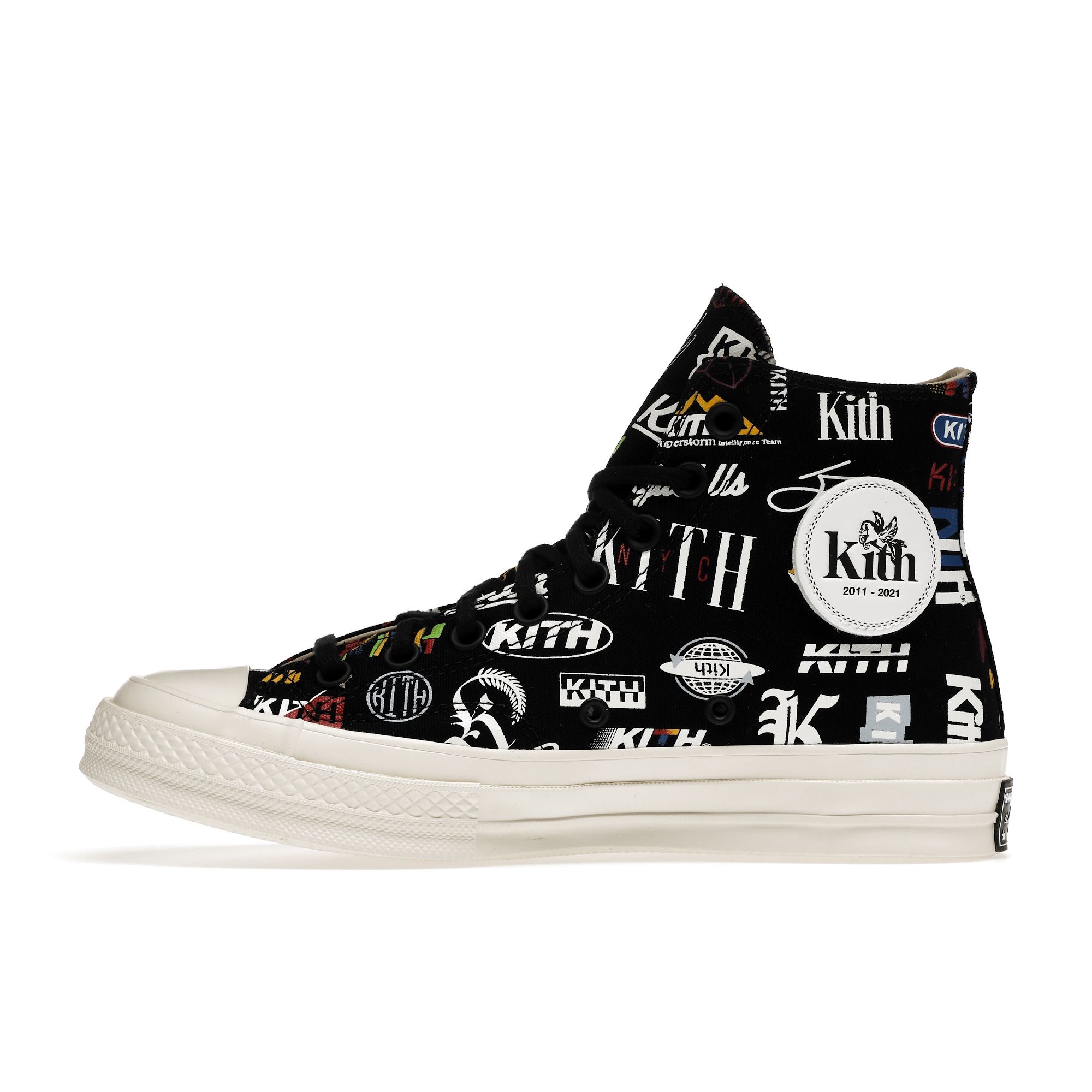 Converse Kith x Chuck 70 High 10th Anniversary — черные кроссовки унисекс Multi Egret — фото 5